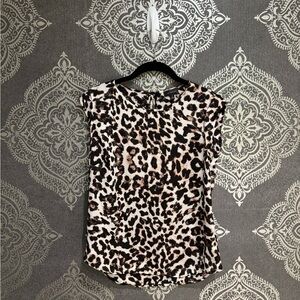 The Limited Black and Brown Leopard Print Blouse